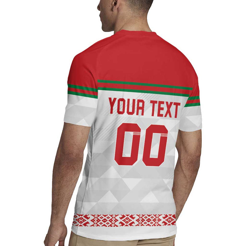 Custom Belarus Ice Hockey 2025 Go Bisons White Version Rugby Jersey