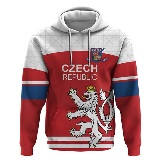 Custom Czech Republic Hockey Czech Lion Hoodie