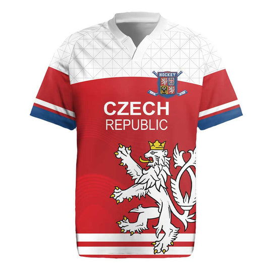 Custom Czech Republic Hockey Czech Lion Rugby Jersey
