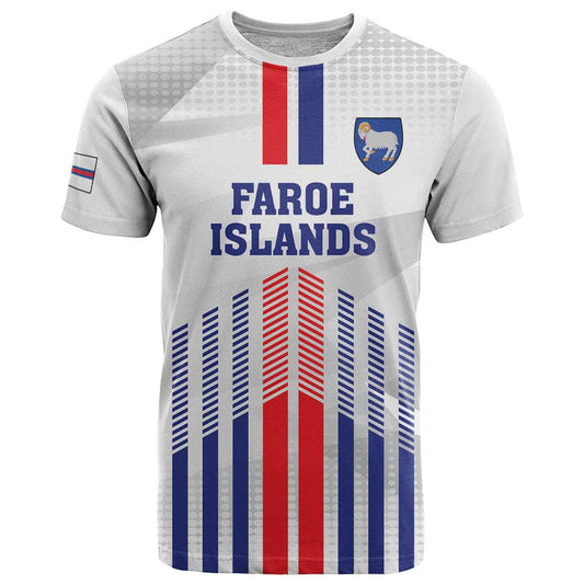 Custom Faroe Islands Football Go Champion White Version T Shirt