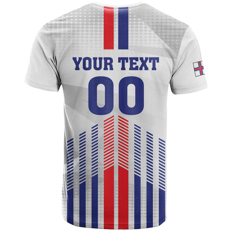 Custom Faroe Islands Football Go Champion White Version T Shirt