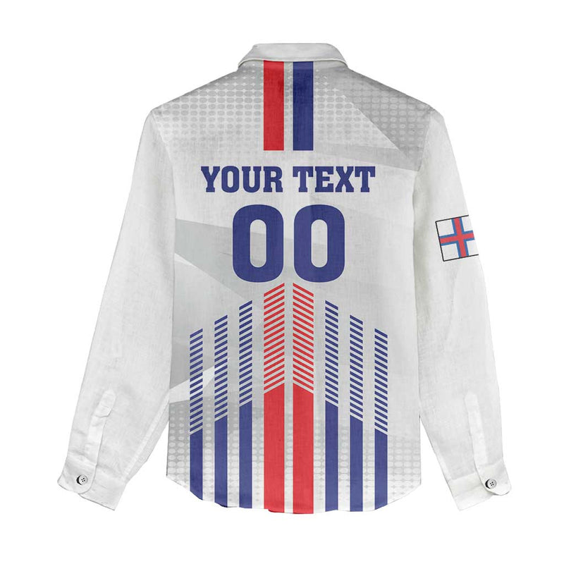 Custom Faroe Islands Football Go Champion White Version Women Casual Shirt