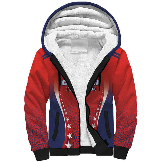 Custom Costa Rica Football Los Ticos Sporty Style Sherpa Hoodie