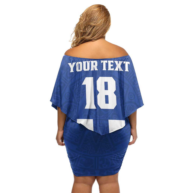 Custom Honduras Football La H Go Champion Off Shoulder Short Dress