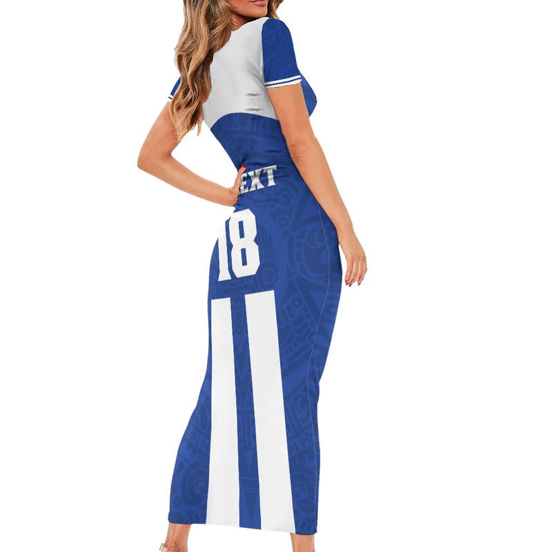 Custom Honduras Football La H Go Champion Short Sleeve Bodycon Dress