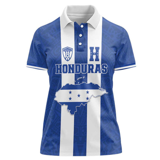 Custom Honduras Football La H Go Champion Women Polo Shirt