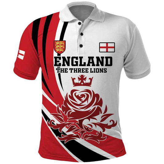 Custom England Football Simple Style Polo Shirt