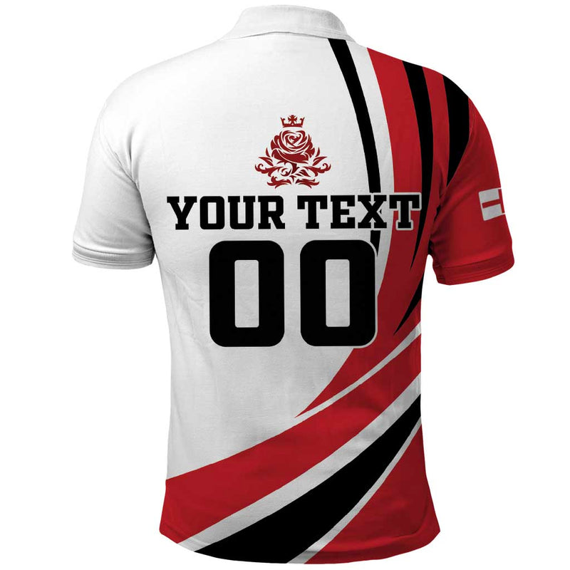 Custom England Football Simple Style Polo Shirt