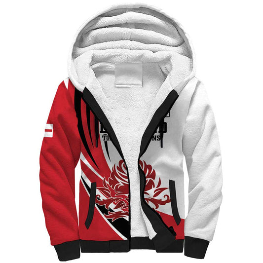 Custom England Football Simple Style Sherpa Hoodie