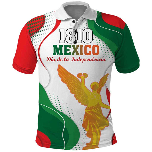 Custom Mexico Independence Day Monumento A La Independencia Polo Shirt