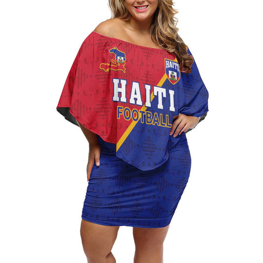 Custom Haiti Football Les Grenadiers Off Shoulder Short Dress