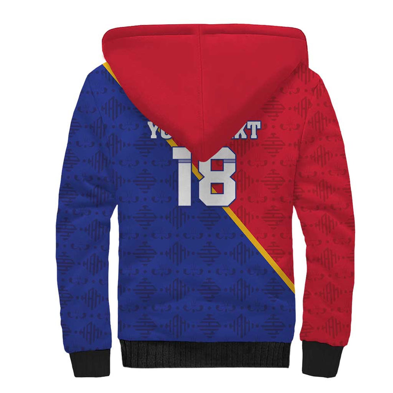 Custom Haiti Football Les Grenadiers Sherpa Hoodie