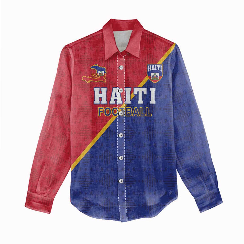Custom Haiti Football Les Grenadiers Women Casual Shirt