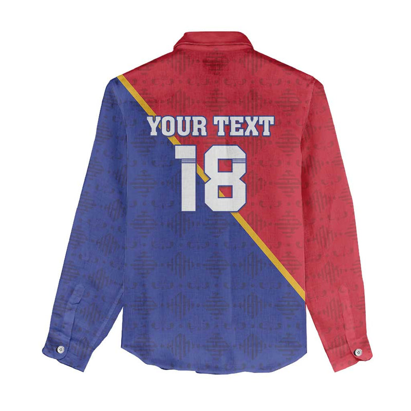 Custom Haiti Football Les Grenadiers Women Casual Shirt
