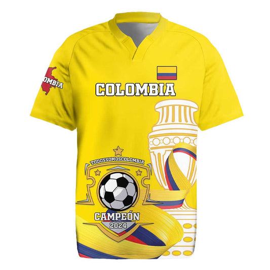 Custom Colombia Football Go Champions Unique Style Rugby Jersey