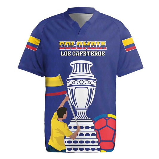 Custom Colombia Football 2024 Copa America Rugby Jersey