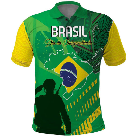 Custom Brazil Happy Independence Day Cristo Redentor Flag Style Polo Shirt