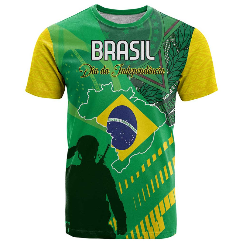 Custom Brazil Happy Independence Day Cristo Redentor Flag Style T Shirt