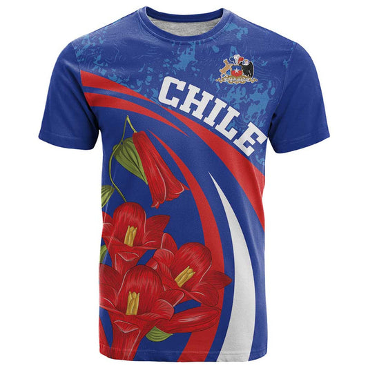 Custom Chile Lapageria With Grunge Style T Shirt