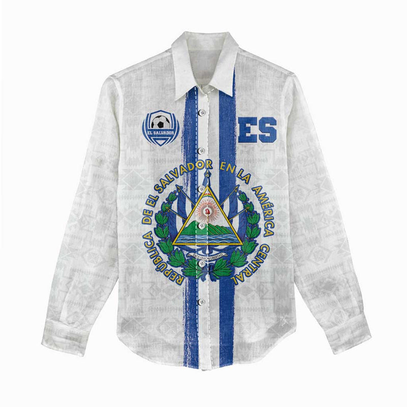 Custom El Salvador Football La Selecta Sporty Style Women Casual Shirt