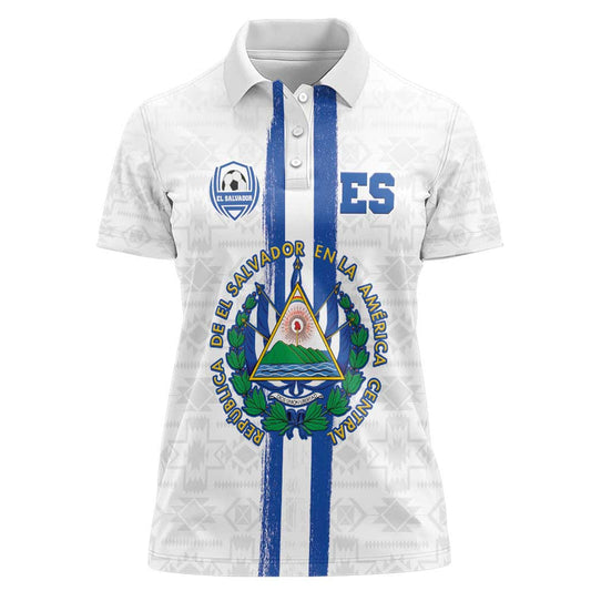 Custom El Salvador Football La Selecta Sporty Style Women Polo Shirt