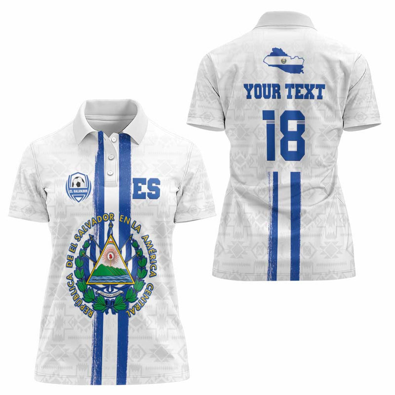 Custom El Salvador Football La Selecta Sporty Style Women Polo Shirt