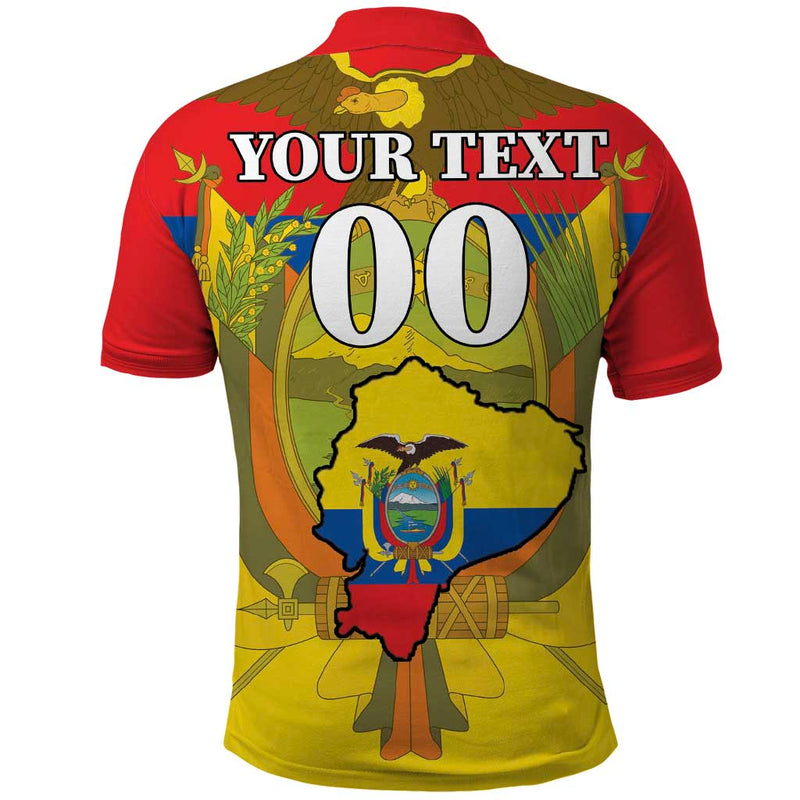 Custom Ecuador Independence Day 1809 Monumento a la Independencia Polo Shirt