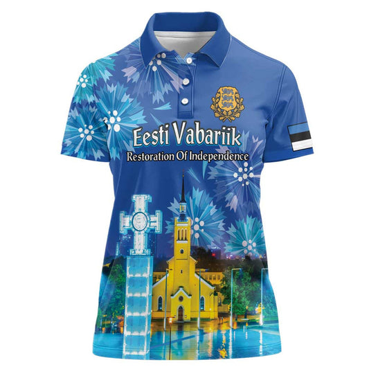 Estonian Restoration of Independence Freedom Square Tallinn Capital Women Polo Shirt
