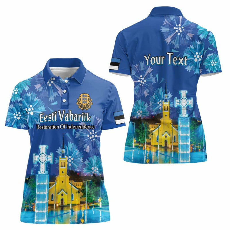 Estonian Restoration of Independence Freedom Square Tallinn Capital Women Polo Shirt