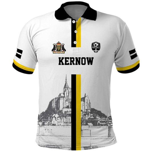 Custom Cornwall Football Polo Shirt Mont Saint Michel