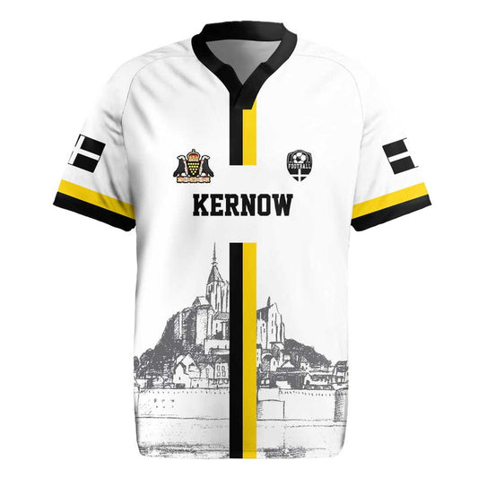 Custom Cornwall Football Mont Saint Michel Rugby Jersey