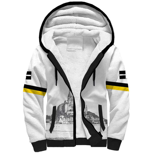 Custom Cornwall Football Sherpa Hoodie Mont Saint Michel