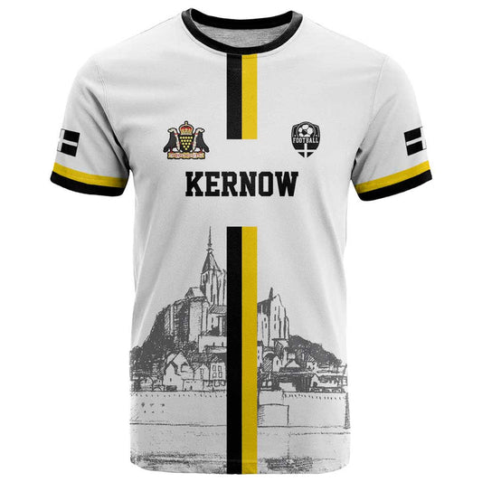 Custom Cornwall Football T Shirt Mont Saint Michel