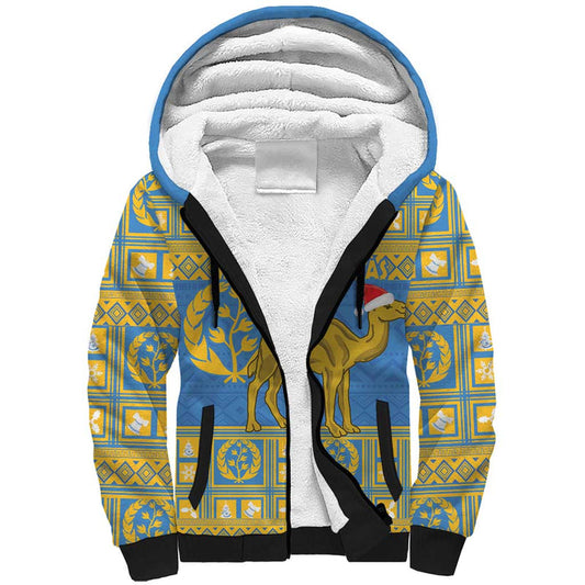 Eritrea Christmas Ruhus Beal Lidet - National Emblem Sherpa Hoodie