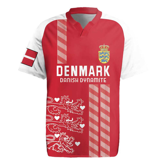 Custom Denmark Football Danish Dynamite Red Version Rugby Jersey