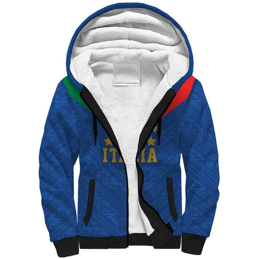 Custom Italy Football Come On Gli Azzurri Sherpa Hoodie