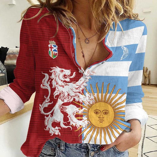 Custom British Lions Argentina Unique Style Women Casual Shirt