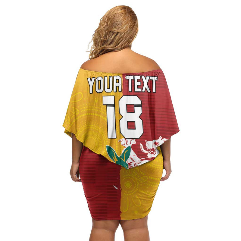 Custom British Lions Australia Unique Style Off Shoulder Short Dress