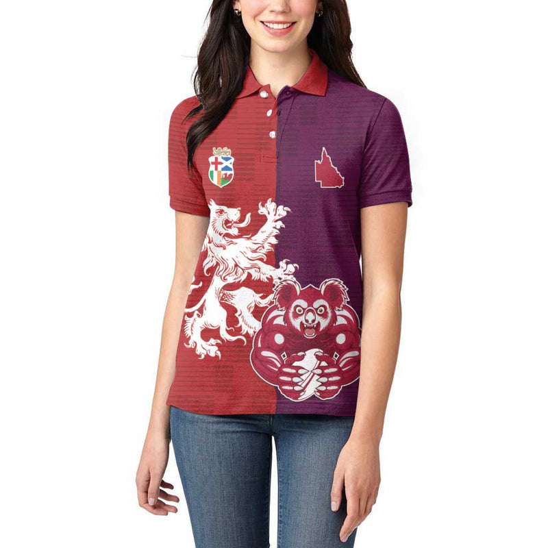 Custom British Lions Brumbies Unique Style Women Polo Shirt