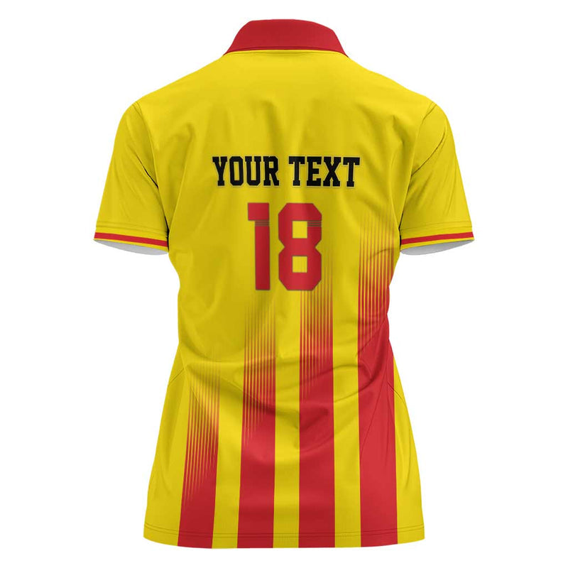 Custom Catalonia Football Seleccio de futbol de Catalunya Women Polo Shirt
