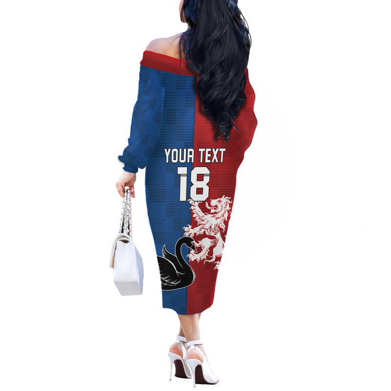 Custom British Lions Western Force Unique Style Off The Shoulder Long Sleeve Dress