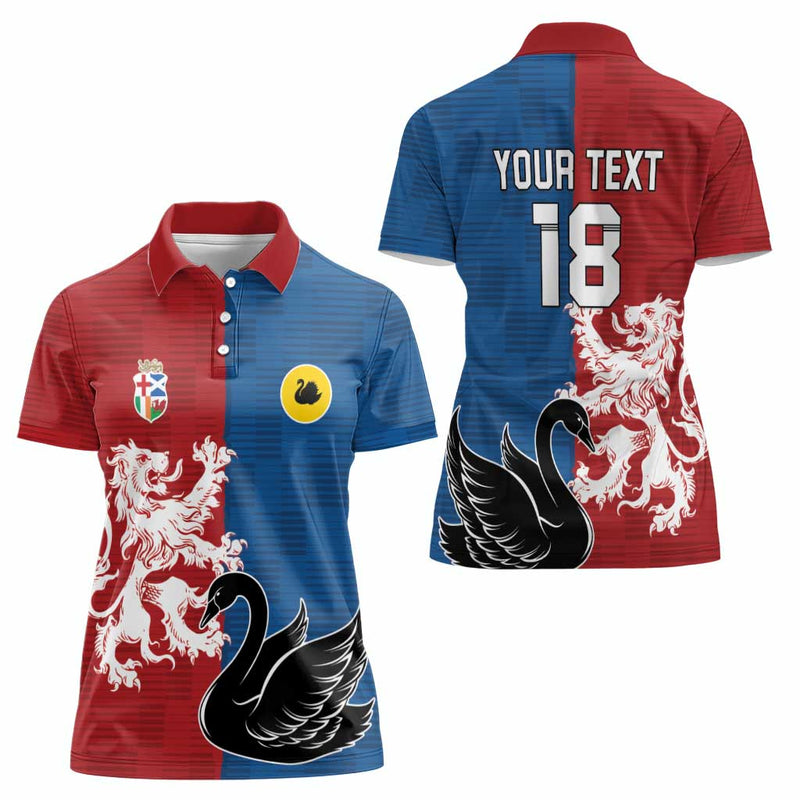 Custom British Lions Western Force Unique Style Women Polo Shirt