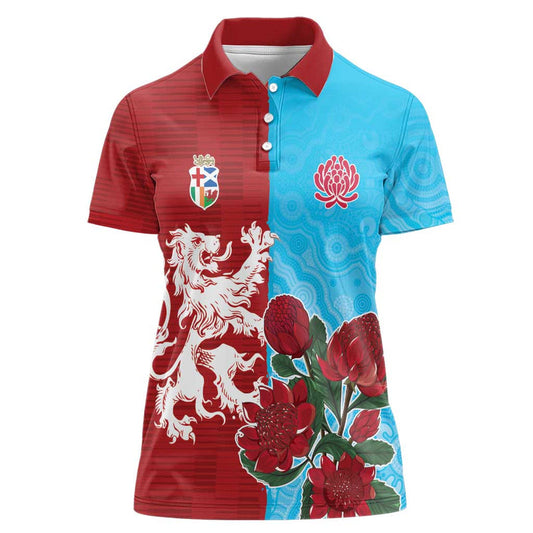 Custom British Lions Waratahs Unique Style Women Polo Shirt