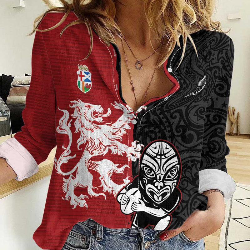 Custom British Lions New Zealand Unique Style Women Casual Shirt