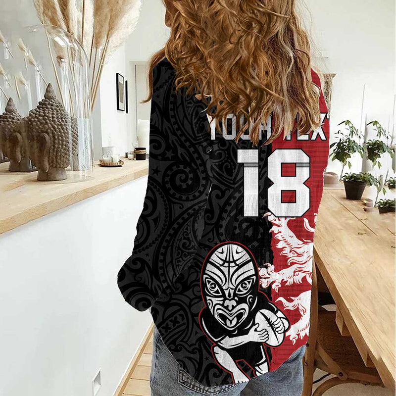 Custom British Lions New Zealand Unique Style Women Casual Shirt