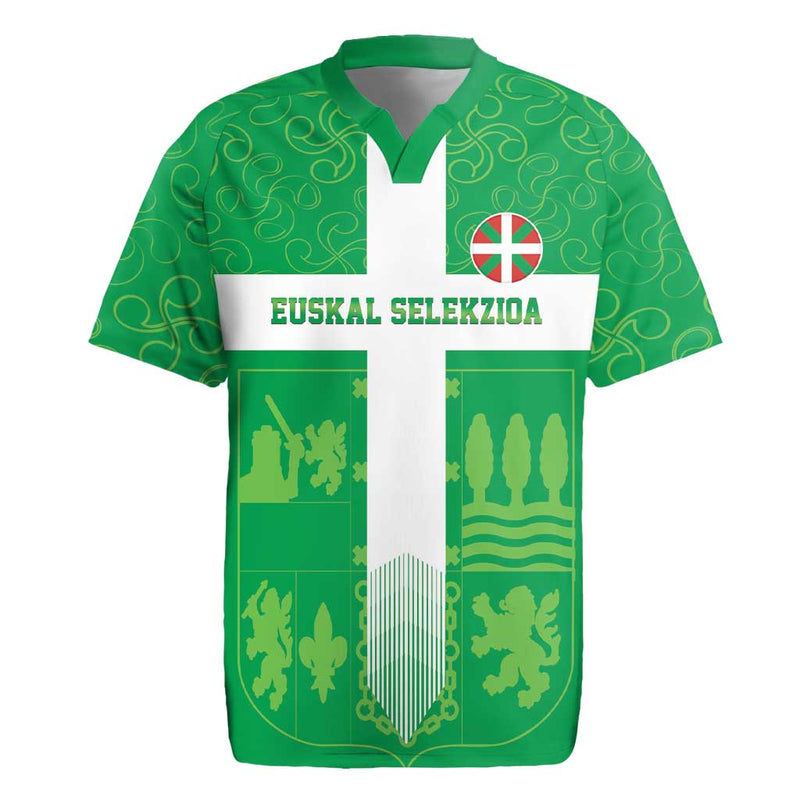 Custom Basque Euskadi Football Euskal Selekzioa Go Champion Rugby Jersey