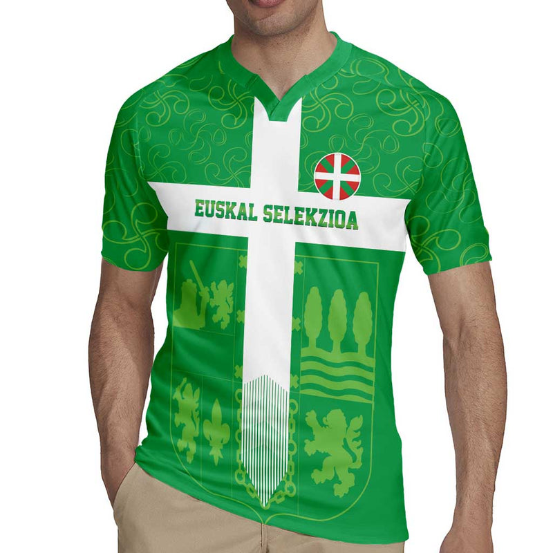 Custom Basque Euskadi Football Euskal Selekzioa Go Champion Rugby Jersey
