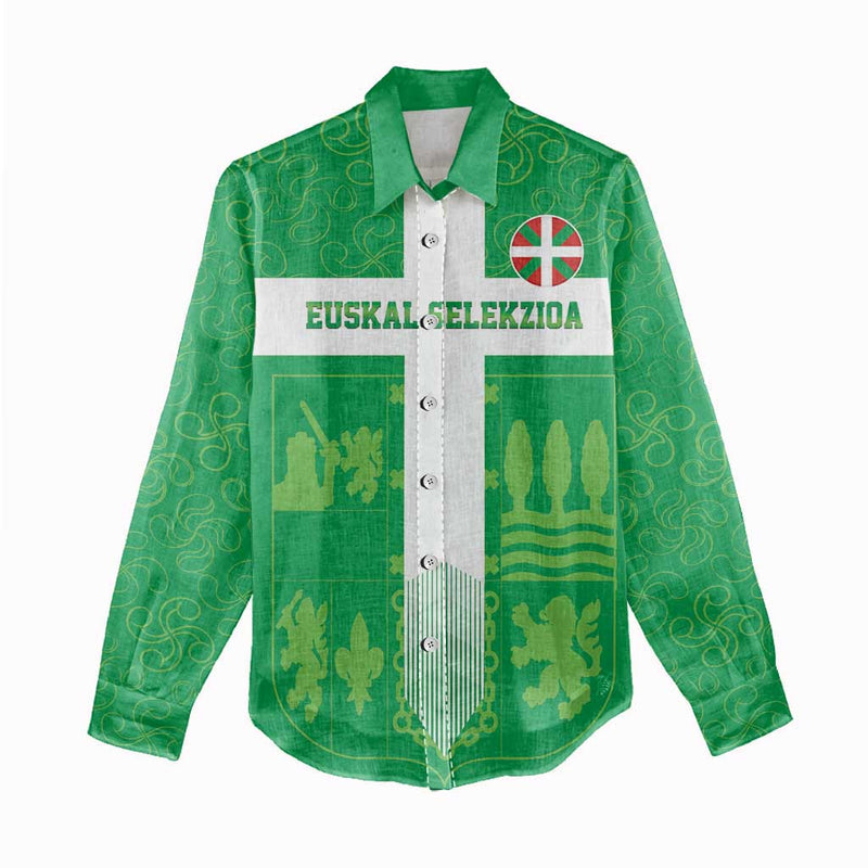 Custom Basque Euskadi Football Euskal Selekzioa Go Champion Women Casual Shirt