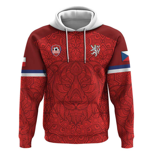 Custom Czech Republic Football Red Version Go Champion Sporty Style Hoodie