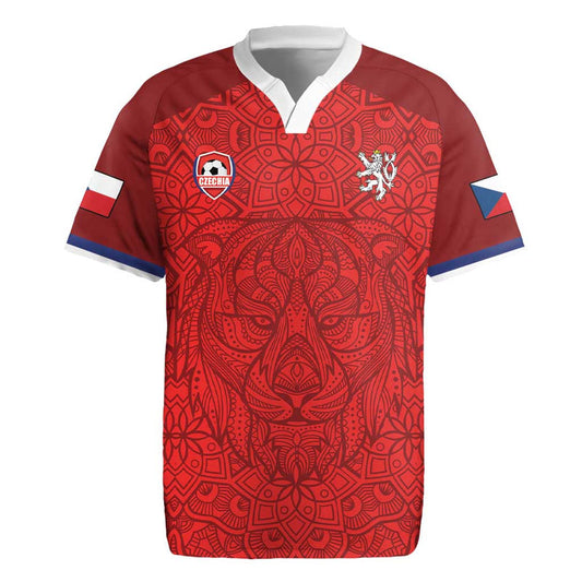 Custom Czech Republic Football Red Version Go Champion Sporty Style Rugby Jersey